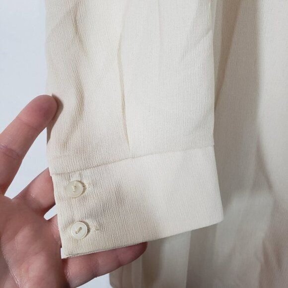 Astr The Label Crochet Lace Front Long Sleeve Shift Dress Cream Key Hole Back Md - Picture 6 of 13